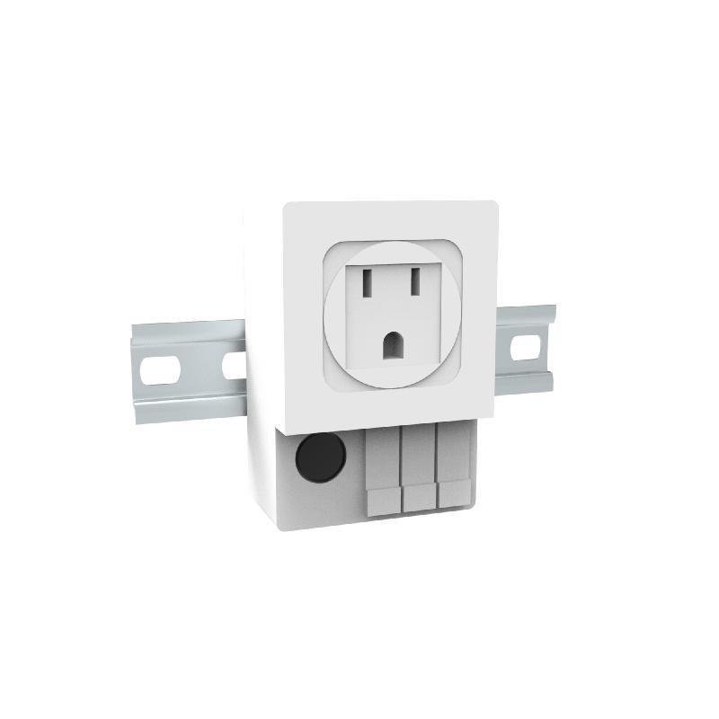 LPS10FR nVent Hoffman Socket with fuse FR, DIN rail mounting, plastic UL approved